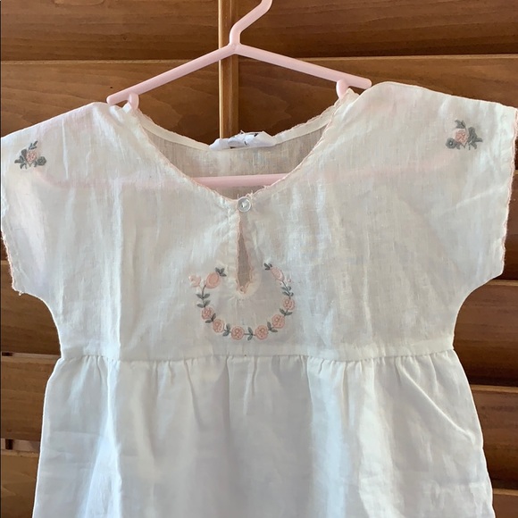 Tocoto Vintage White Embroidered Dress NWT